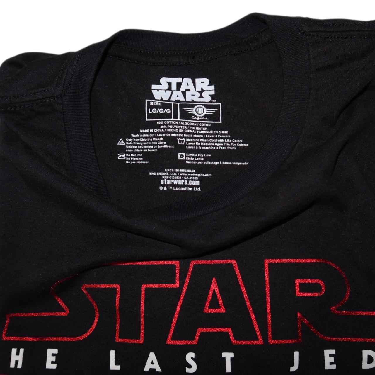 STAR WARS The Last Jedi Logo (Glittery) Black Women's -Large