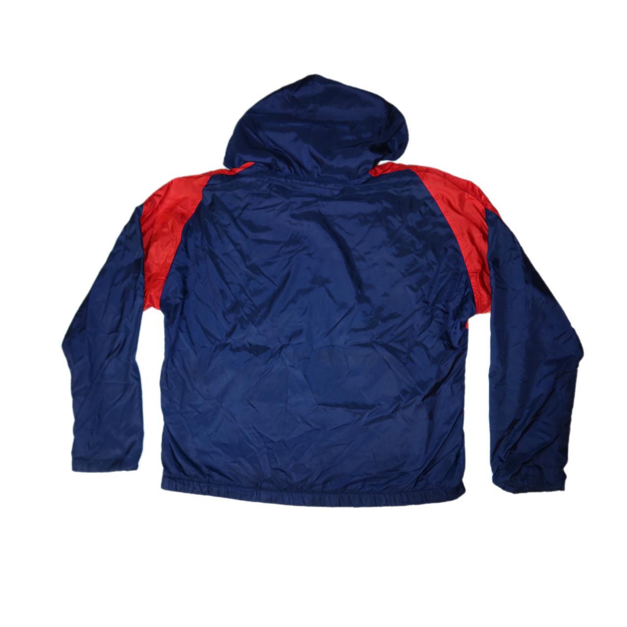 NIKE Vintage Blue & Red Zip Front Track Jacket with Hood -Large