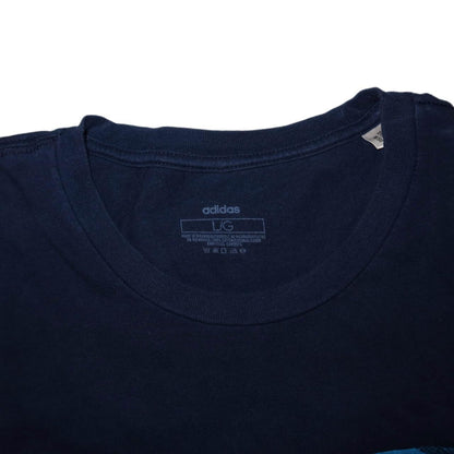 Adidas Blue Spell Out Logo Navy T-Shirt Men’s -Large